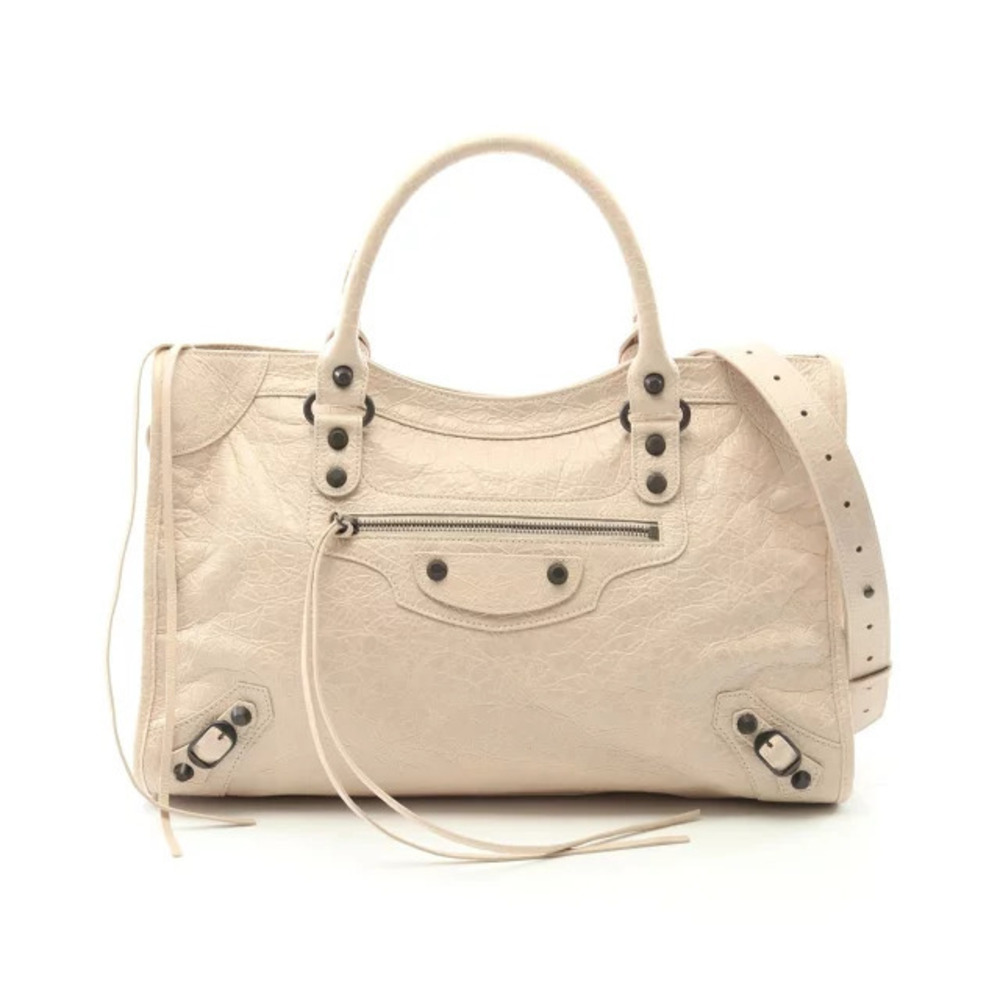 Balenciaga City Handbag Leather Beige